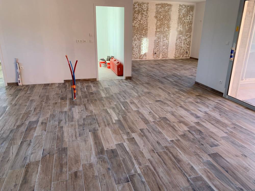 Pose de carrelage, faïence